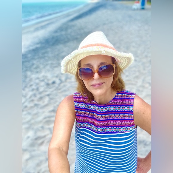 Festive & Adorable Boho Versatile Embroidered & Stripe Jersey THML Anthropologie - Picture 2 of 14